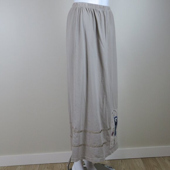 Primitive Twigs Vintage Cotton Maxi Skirt SIZE s/m Artsy, Made in USA - Picture 5 of 11